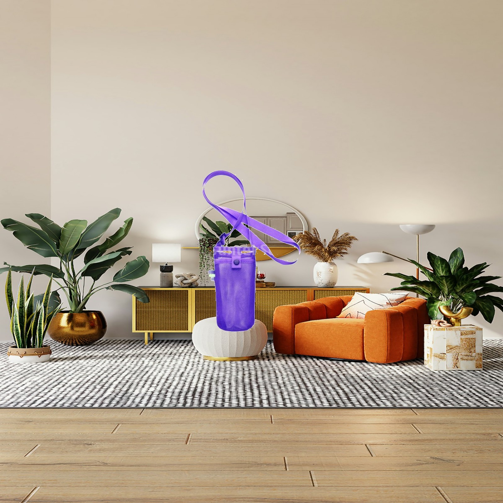 Water Bag Collapsible - ปลอกขวดน้ำ สายรัดปรับได้ กระเป๋าตาข่ายแบบพับได้ สำหรับยิม เดินป่า ปั่นจักรยาน