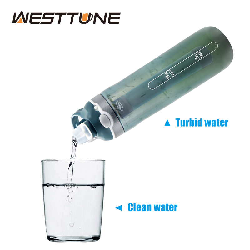Water Purification Straw - ขวดฟางกรองน้ำกลางแจ้ง750มล. สำหรับการอยู่รอดหรืออุปกรณ์ฉุกเฉินเครื่องกรองน้ำบริสุทธิ์กระบอกน้ำดื่ม