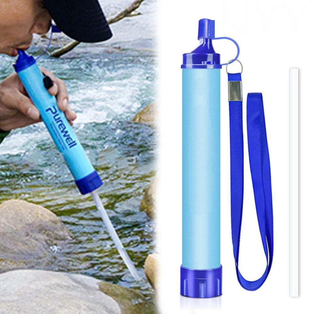 Water Purification Straw - กลางแจ้งมินิกรองน้ํา Straw Camping Purification เครื่องกรองน้ําเดินป่าแบบพกพาสําหรับการอยู่รอดหรืออุปกรณ์ฉุกเฉิน