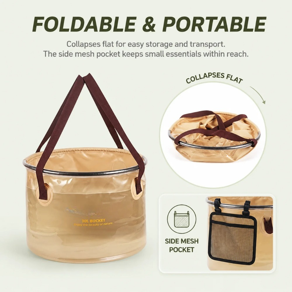 ถังน้ำพับได้ขนาด 30 ลิตร แบบพก - Water Bag Collapsible บทวิจารณ์และราคา