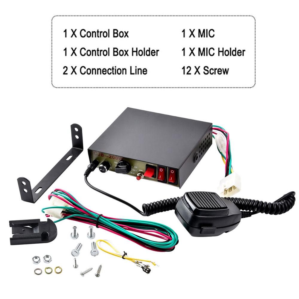 เตือนรถแตรรถไซเรนลำโพง200W 8เส - Emergency Whistle Loud บทวิจารณ์และราคา